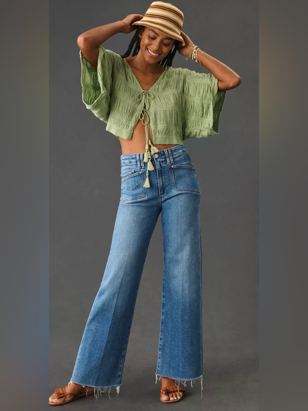 Paige Anessa Wide Leg Jeans